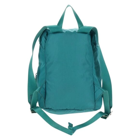 PRADA Backpack Nylon Turquoise Blue Silver Auth 157362V main image 5